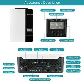 Growatt Hybrid Solar Inverter 3.5KW/5KW 48V 220V MPPT 80A/100A Pure Sine Wave Off Grid Solar Inversor Can Work Without Battery